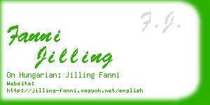 fanni jilling business card